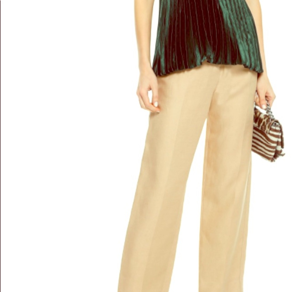 VINCE Satin Pleated Camisole.